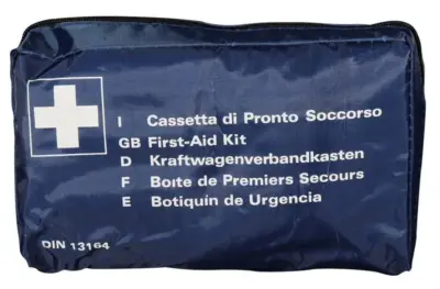 Cassetta pronto soccorso emergenza kit medicazione sicurezza normativa DIN
