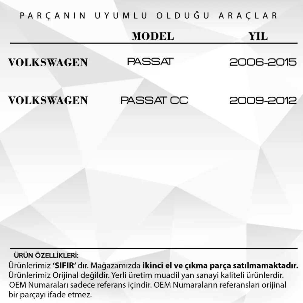 Cavo Apertura Esterna Porta Anteriore per Volkswagen Passat CC