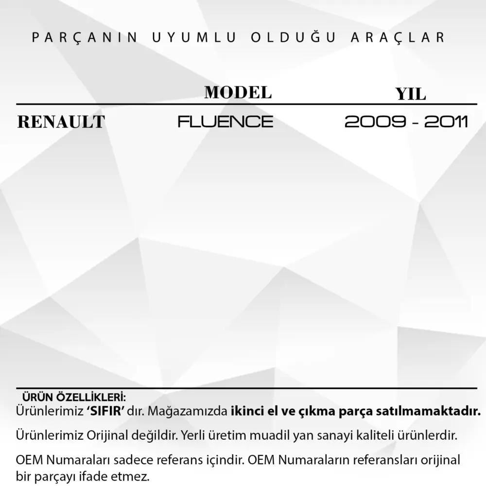 Cavo di Apertura Porta Anteriore Esterno per Renault Fluence