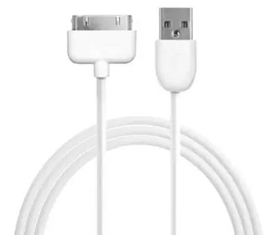 Cavo ricarica e dati Apple 30 pin bianco 1 metro accessorio auto smartphone