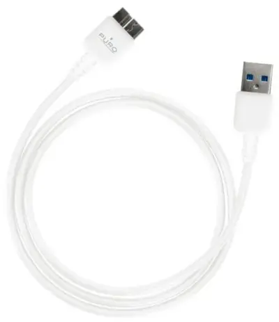 Cavo ricarica e dati micro USB 3.0 bianco 150 cm accessorio auto