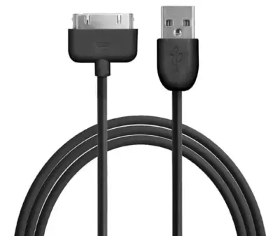 Cavo ricarica e sincronizzazione Apple 30 pin nero 1 metro accessorio auto