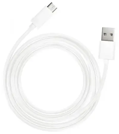 Cavo ricarica micro USB 200 cm bianco dati sincronizzazione smartphone tablet