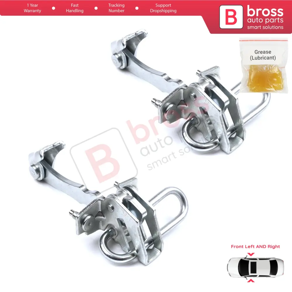 Cerniera Fermaporta Anteriore 2 Pezzi per Fiat 500 500c Abarth 51782989
