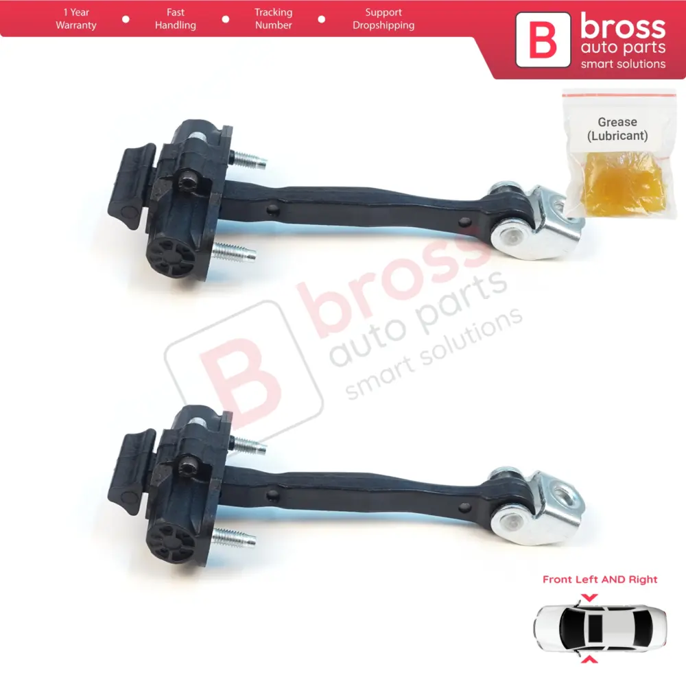 Cerniera Fermaporta Anteriore 2 Pezzi per Jeep Renegade Bu B1 Bv 2014-on
