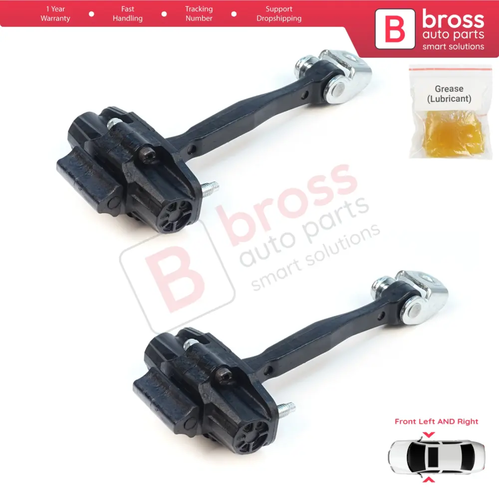 Cerniera Fermaporta Anteriore 2 Pezzi per Jeep Renegade Bu B1 Bv 2014-on