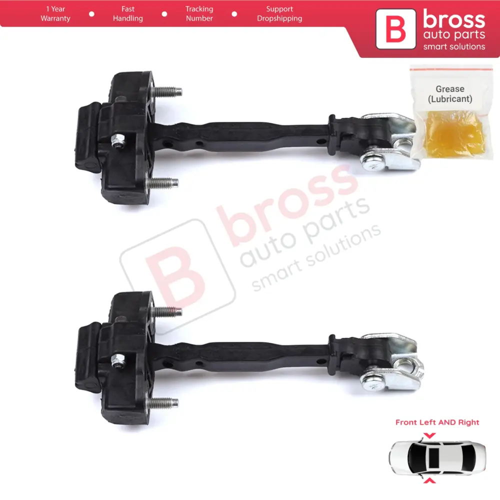 Cerniera Fermaporta Anteriore 2 Pezzi per Peugeot 208 E-208 Opel Corsa F