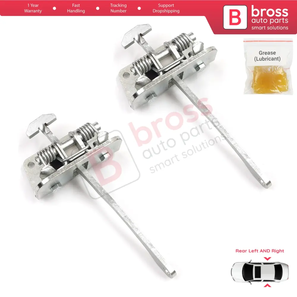 Cerniera Fermaporta Posteriore 2 Pezzi per Audi A2 8Z0 2000-2005