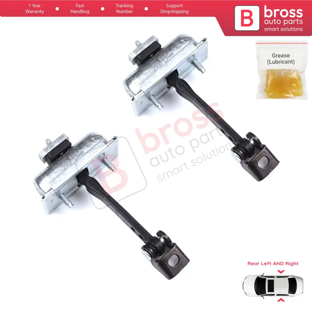 Cerniera Fermo Porta Posteriore 2 Pezzi per Citroën C3 MK3 Peugeot 208 MK1 5