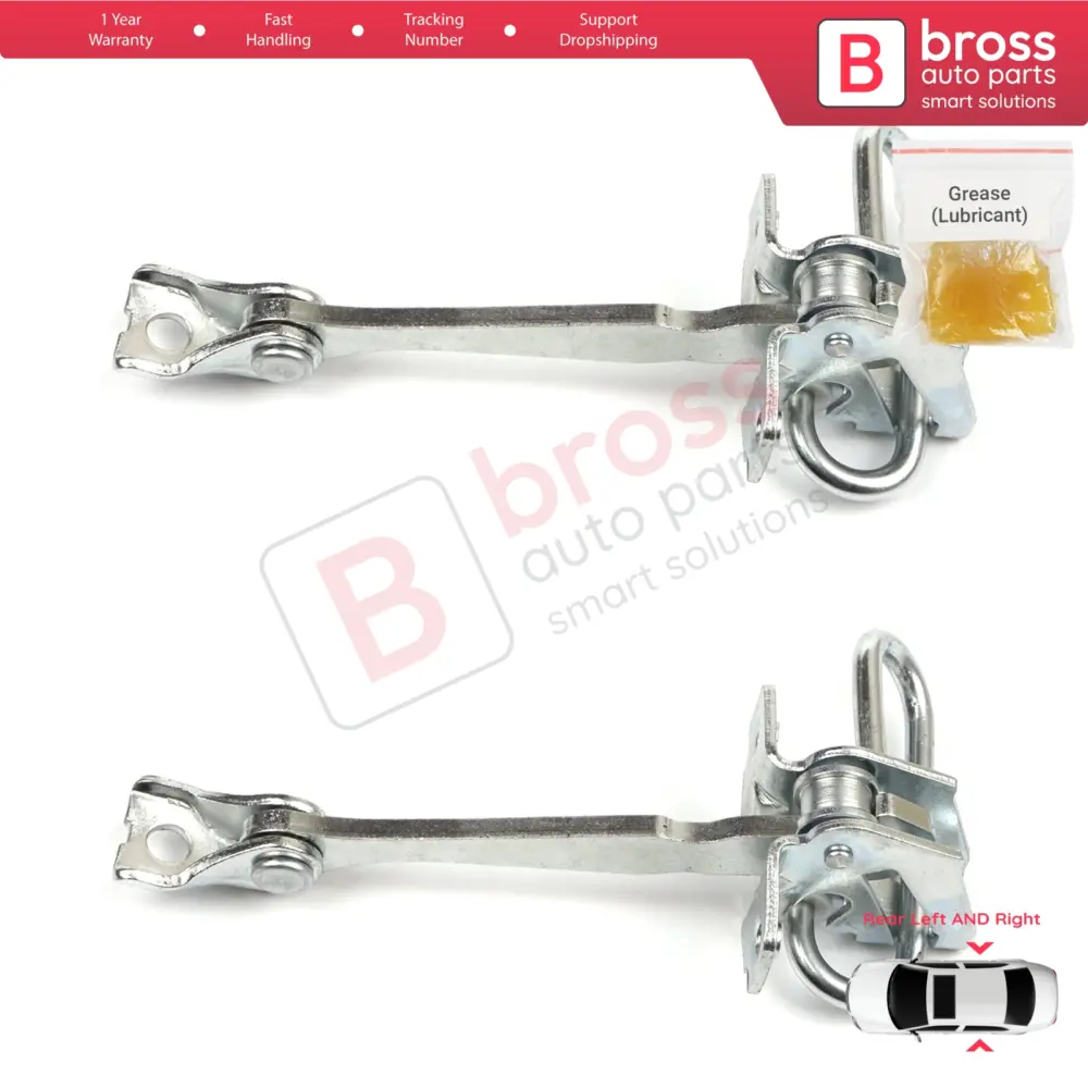 Cerniera Fermo Porta Posteriore 2 Pezzi per Fiat Panda MK2 169 2003-2012