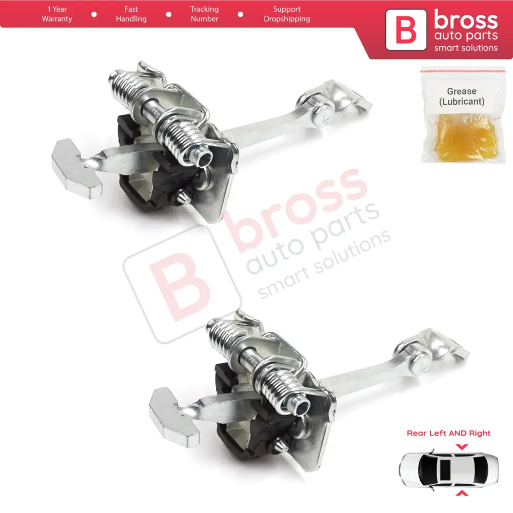 Cerniera Fermo Porta Posteriore 2 Pezzi per Peugeot 307 2000-2012 4/5 Porte