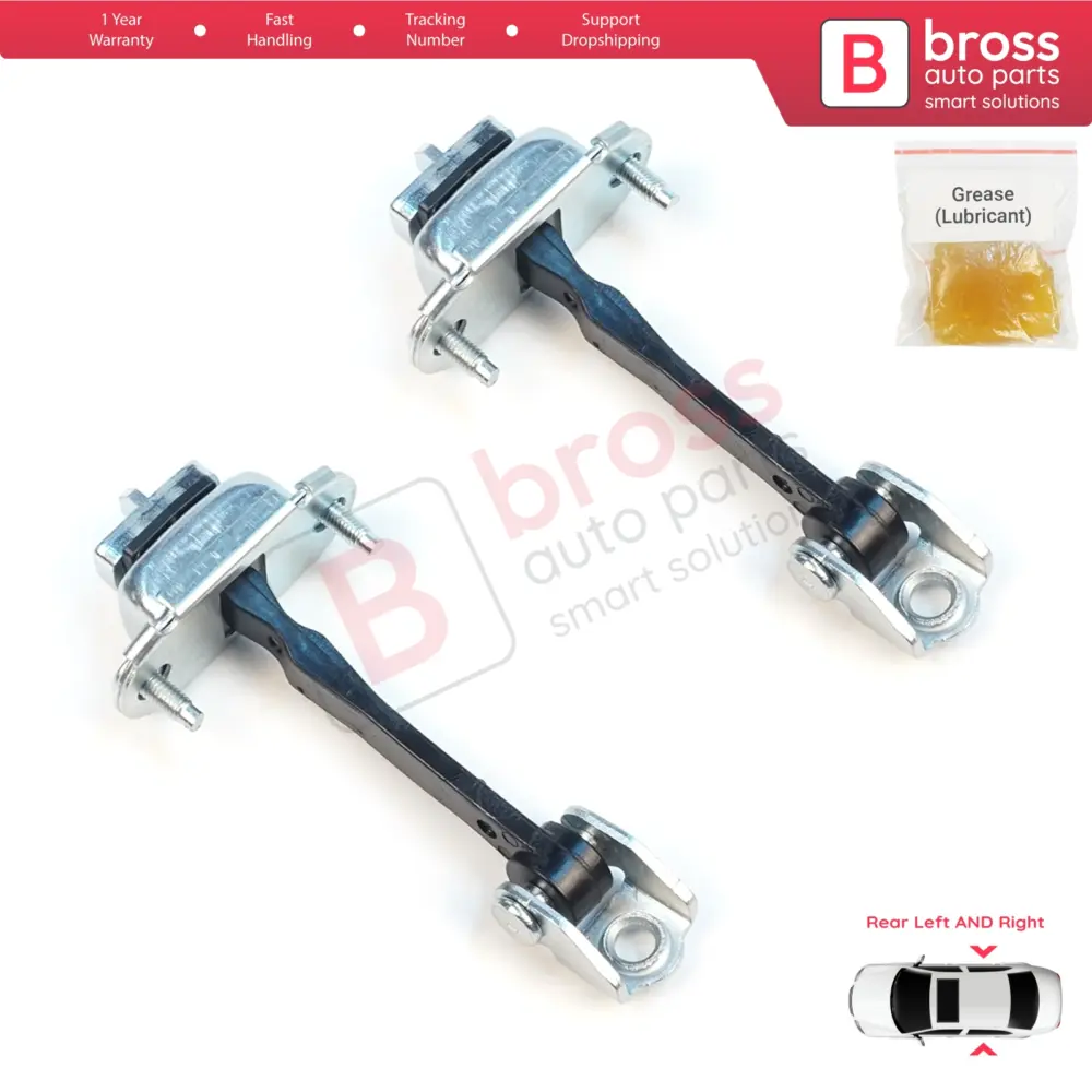 Cerniera Fermo Porta Posteriore 2 Pezzi per Peugeot 407 6D 6E 2004-2011