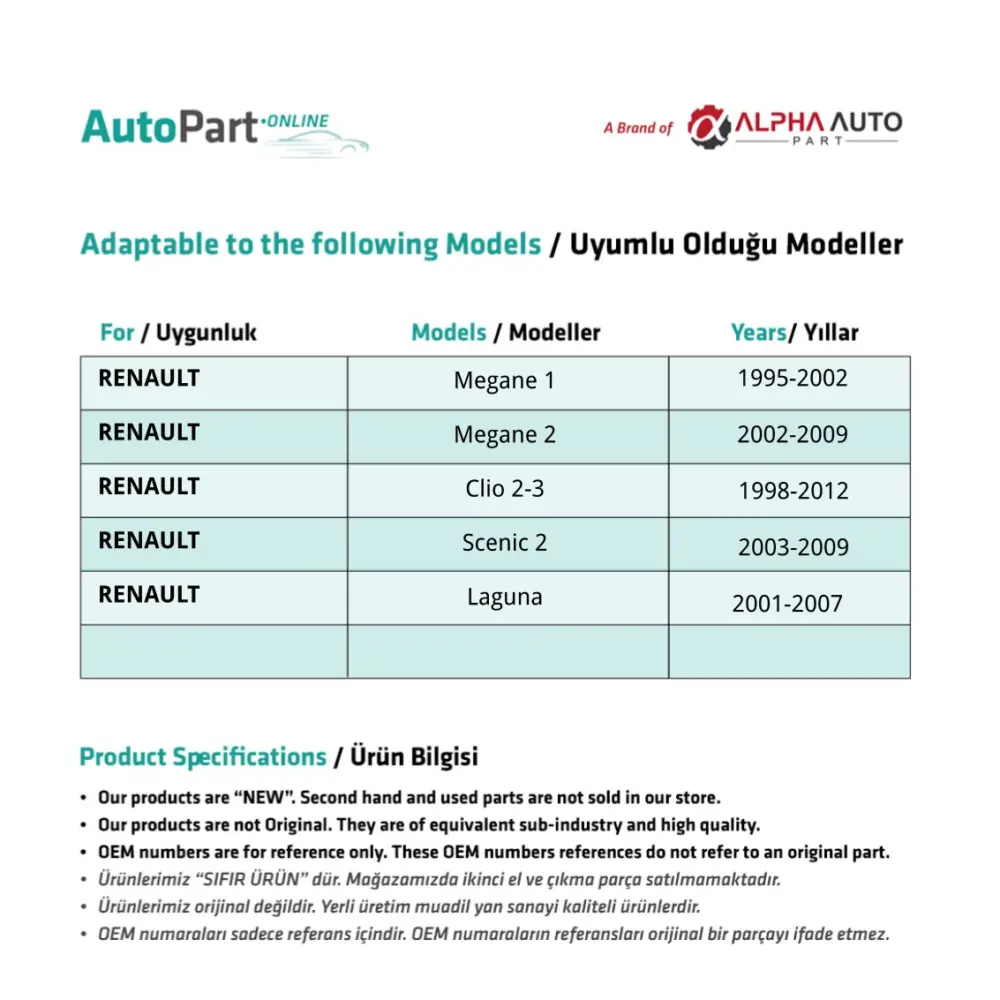 Chiave di Apertura Coprimozzo per Renault Megane Clio Laguna