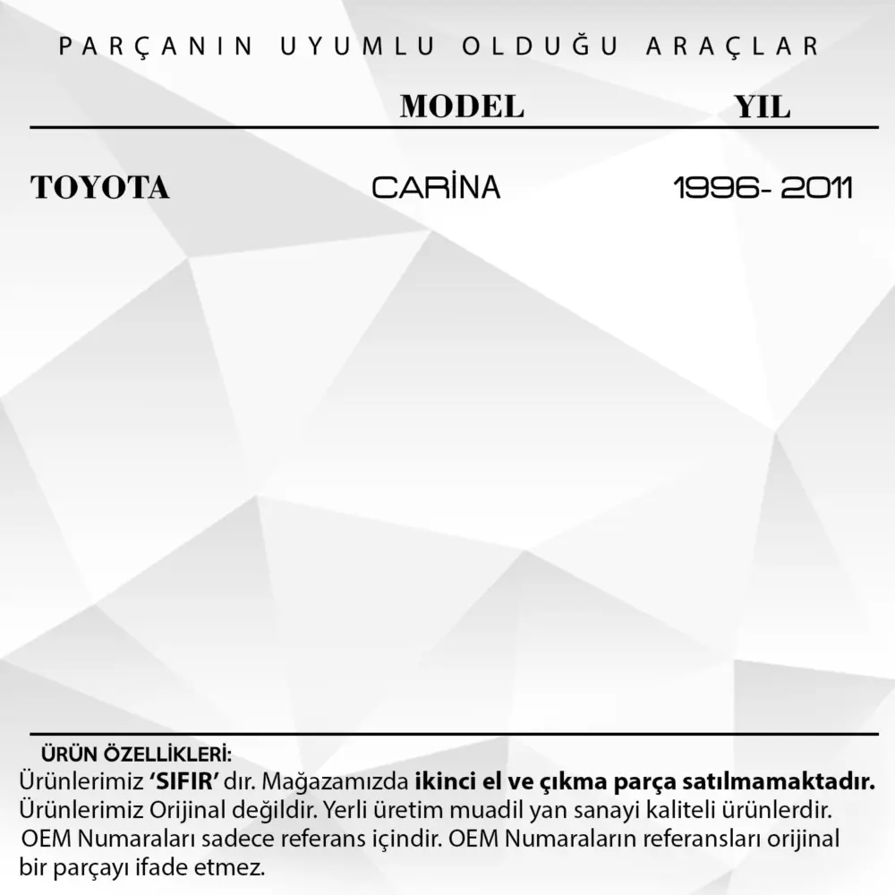 Cilindro di Blocco Albero Accensione per Toyota Carina