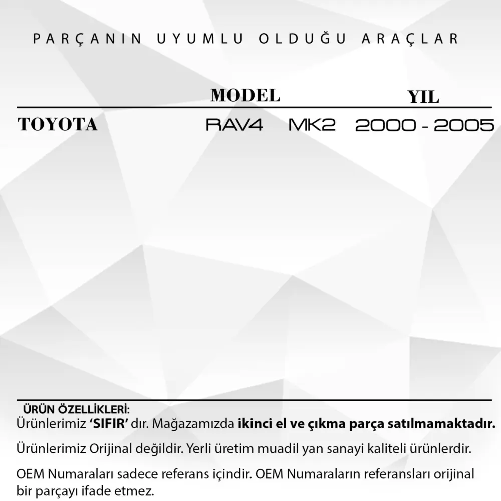 Cilindro di Blocco Albero Accensione per Toyota RAV4 MK2 No:1031