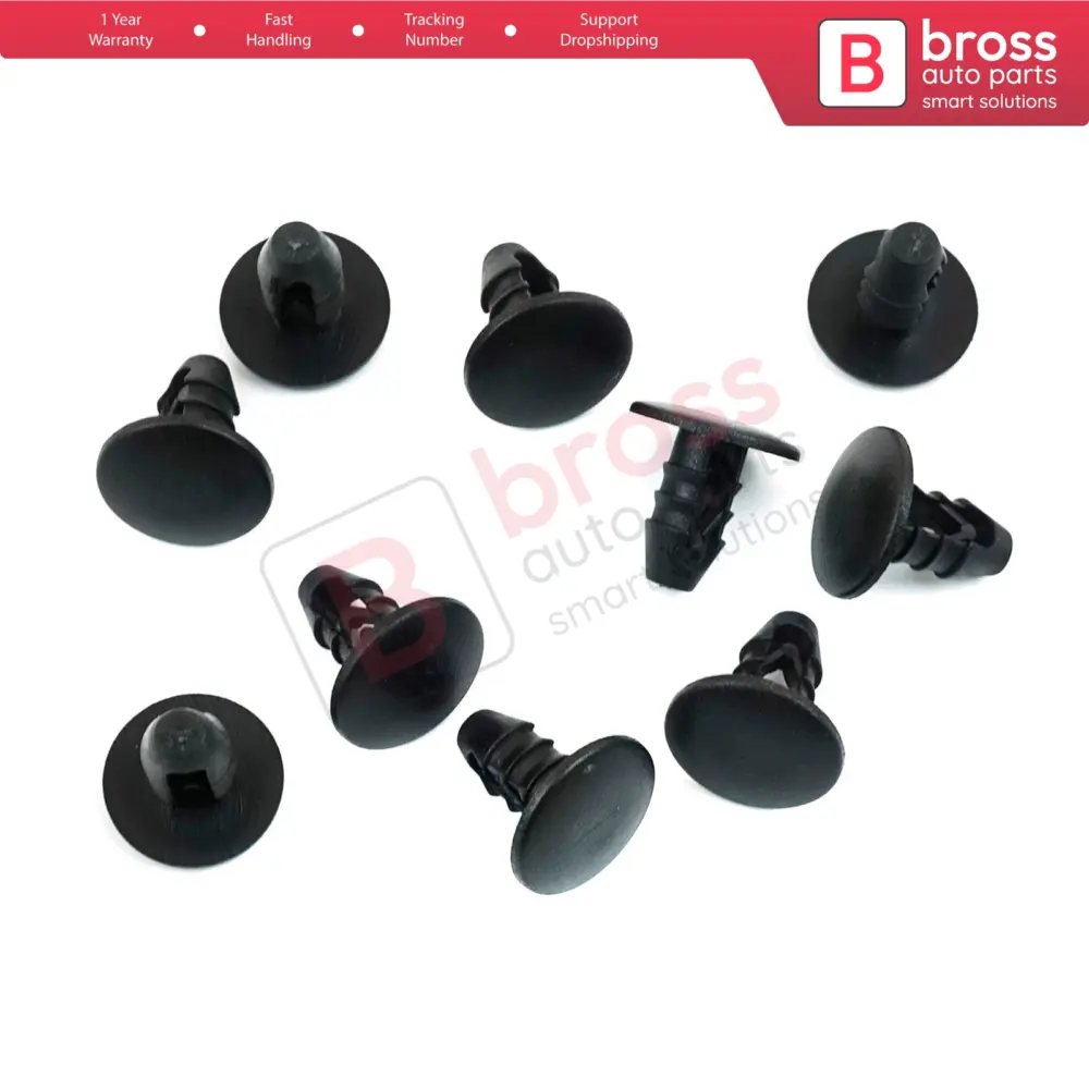 Clip a Spina M8 Testa 14,7 mm 10 Pezzi per Renault Fiat