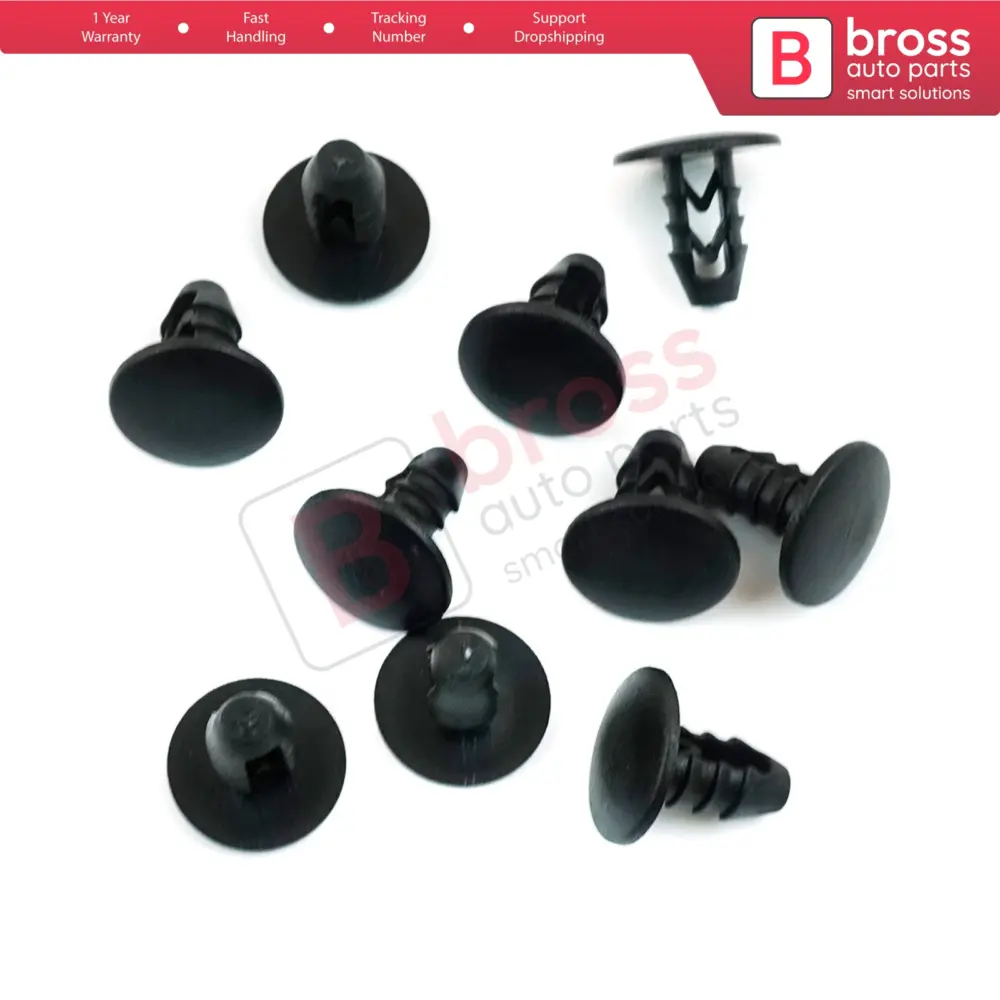 Clip a Spina M8 Testa 14,7 mm 10 Pezzi per Renault Fiat