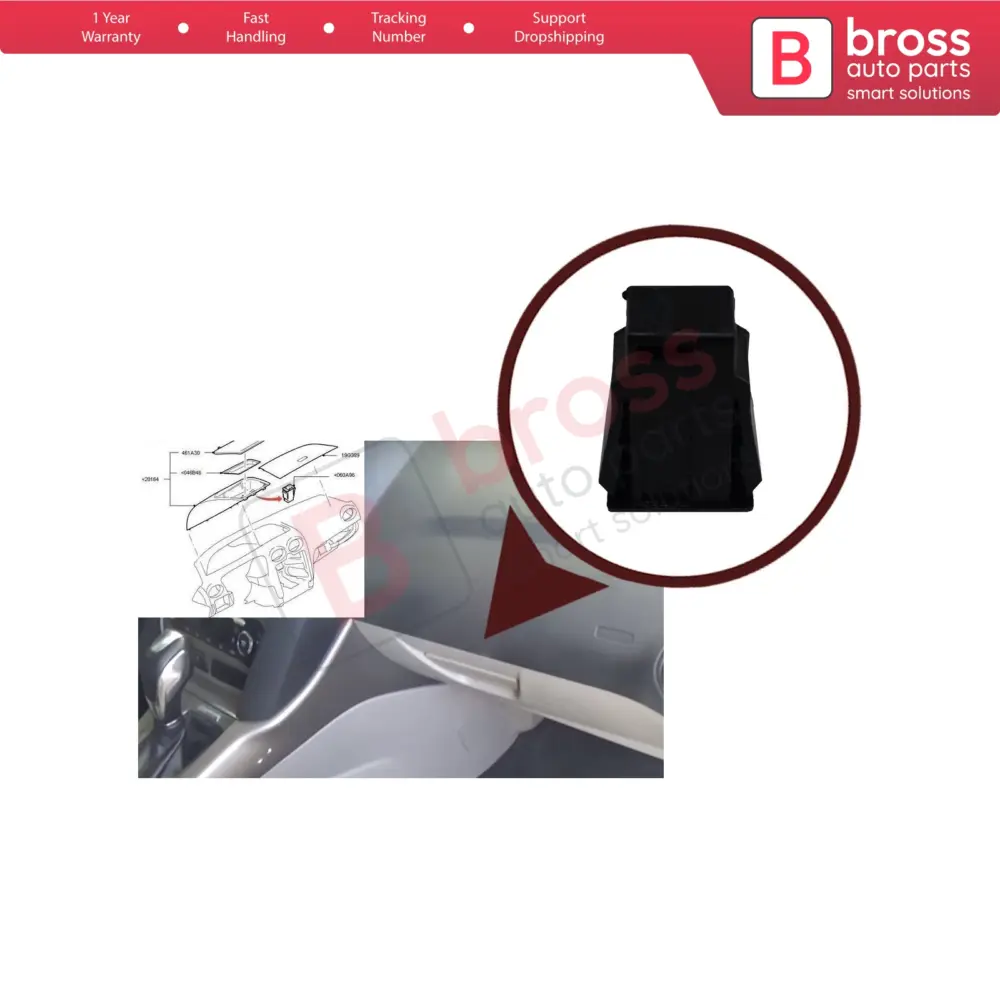 Clip Chiusura Cassetto Portaoggetti per Ford Focus MK2