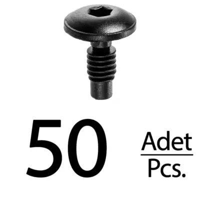 Clip di Montaggio Paraurti Posteriore per Renault Kangoo Megane - 50 Pezzi