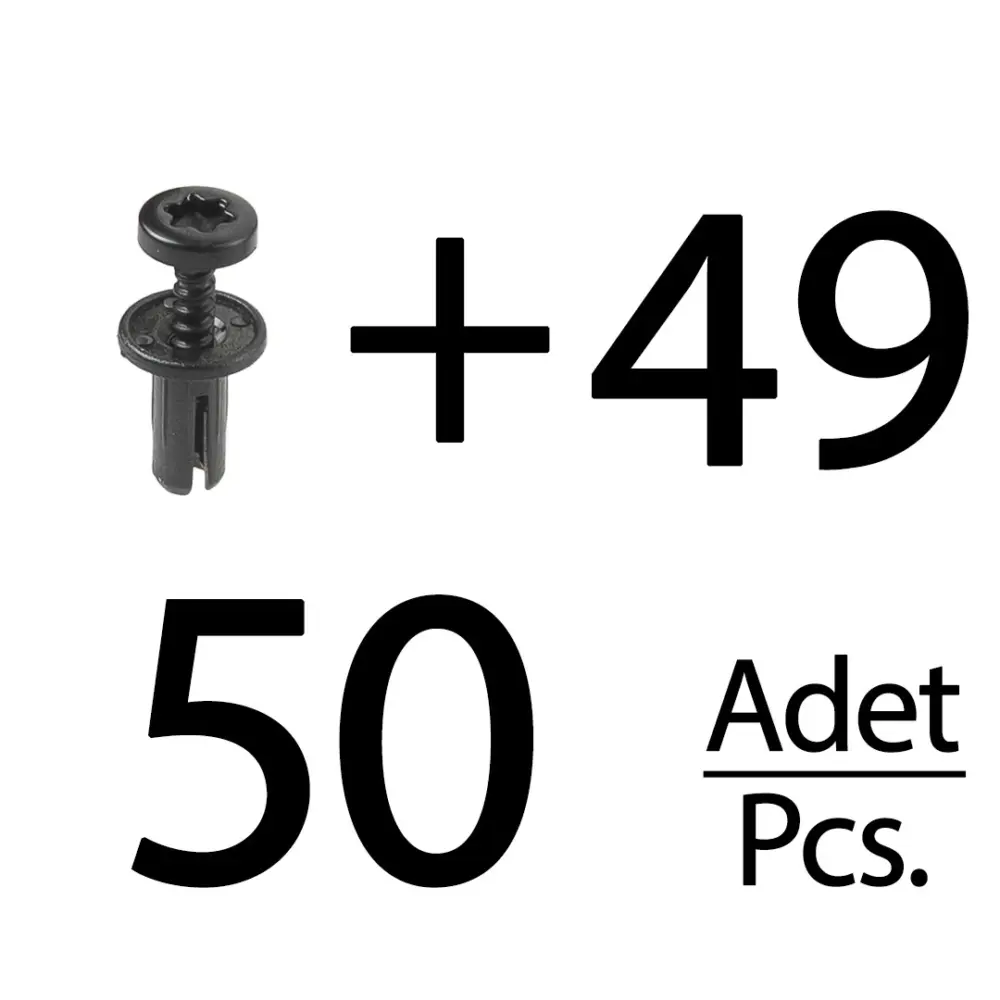 Clip Paraurti Lungo - 50 Pezzi per Audi e Volkswagen