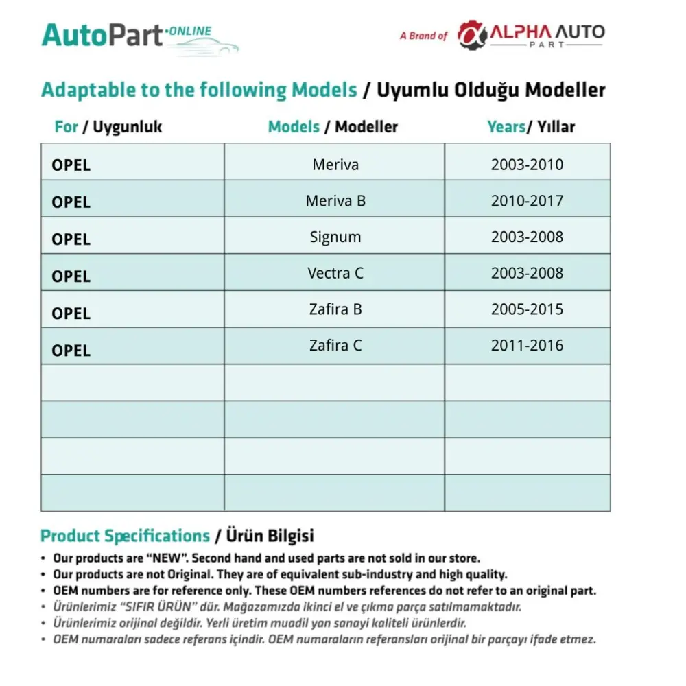 Clip per Inserto Portiera e Bagagliaio per Opel