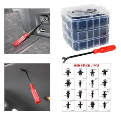 Clip Rivetti Fissaggio 630 Pezzi Set Universale per Auto Accessori Esterni