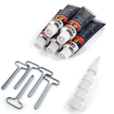 Colla Adesiva per Carrozzeria 1k-pu 80ml Tubo 5 Pezzi Universale