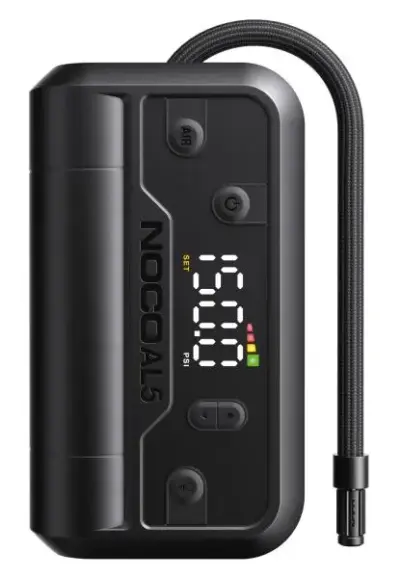 Compressore aria portatile compatto batteria litio 5A gonfiatore elettrico auto