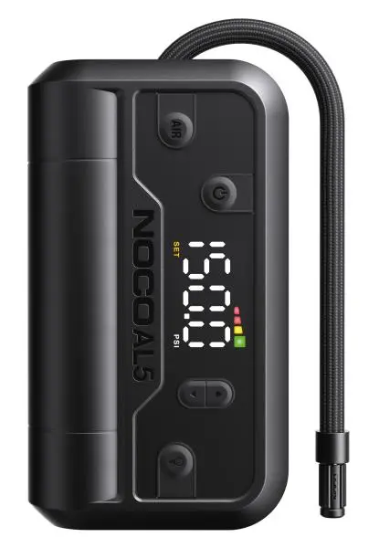 Compressore aria portatile compatto batteria litio 5A gonfiatore elettrico auto