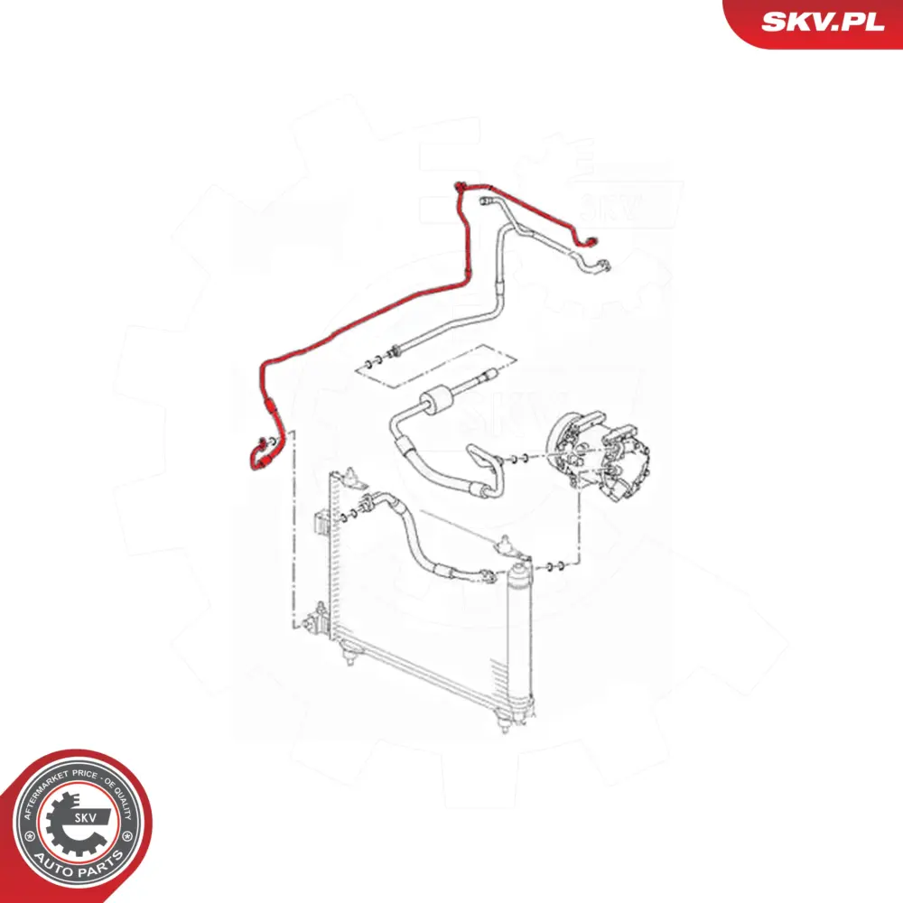 Condotto alta pressione, Climatizzatore CITROEN C5 II 407 6460.LP