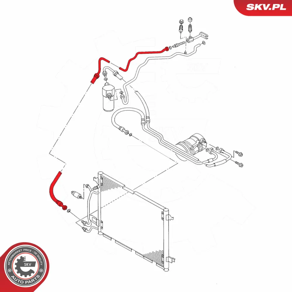 Condotto alta pressione, Climatizzatore per Audi A4 B5 (8D2) 8D1260710F