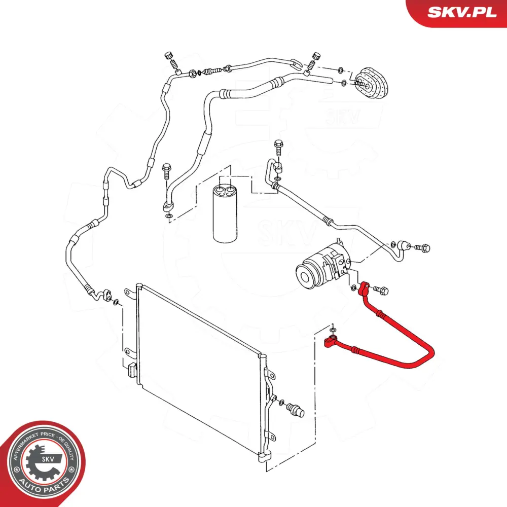 Condotto alta pressione, Climatizzatore per Audi A4 B6 (8E2) 8E0260701AQ