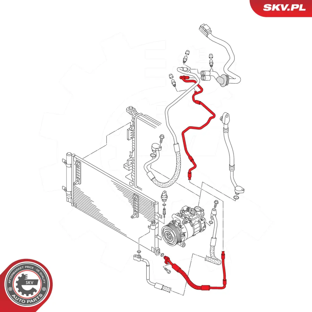 Condotto alta pressione, Climatizzatore per Audi A4 B8 (8K2) A5 (8T3) 8K0260710H