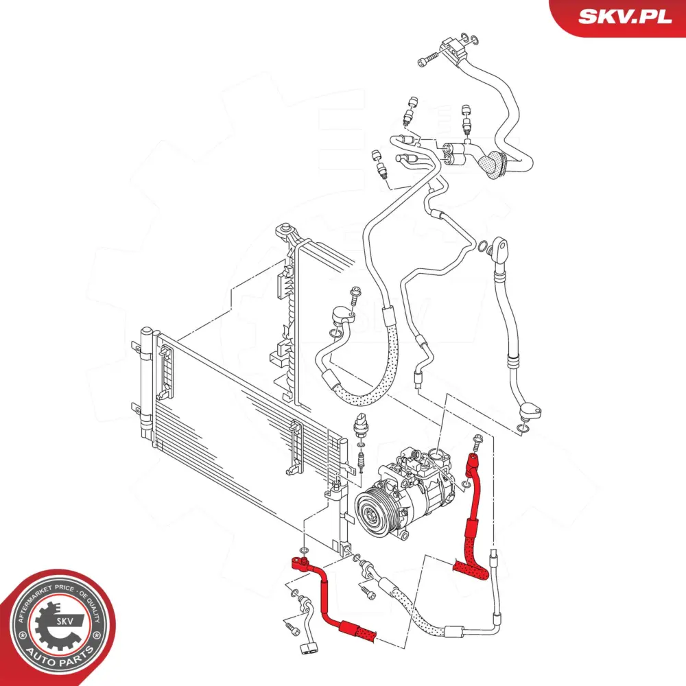 Condotto alta pressione, Climatizzatore per Audi A5 (8T3) A4 B8 (8K2) 8K0260701L
