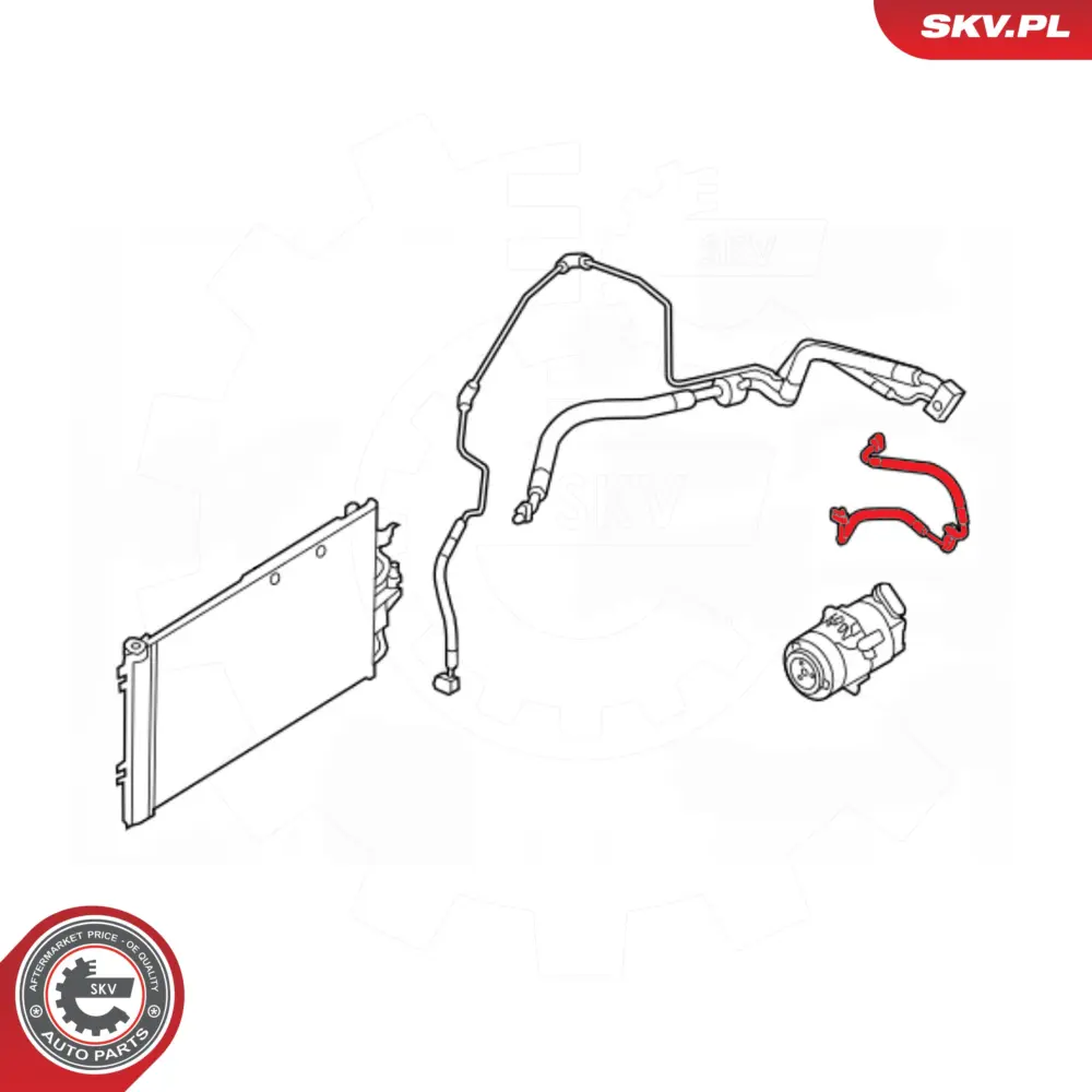 Condotto alta pressione, Climatizzatore per Opel Astra H (A04) 13100322