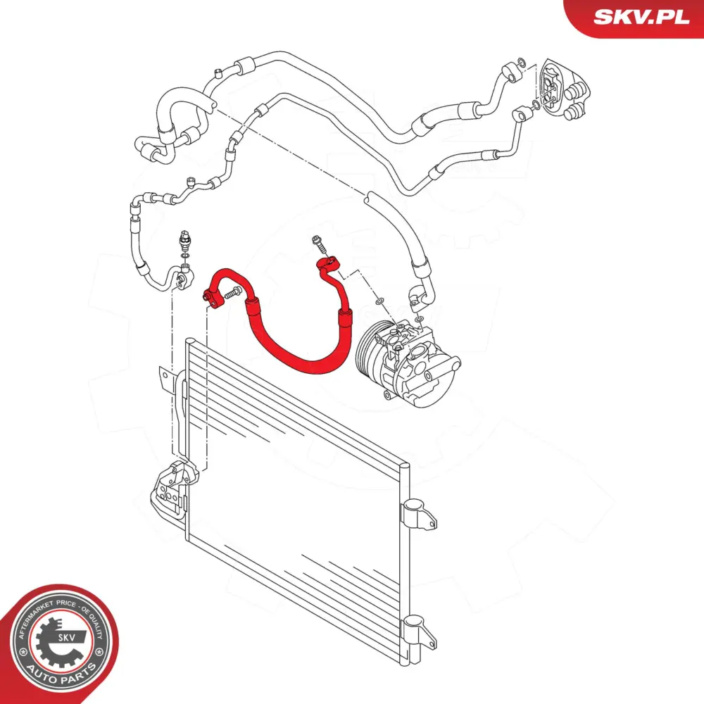 Condotto alta pressione, Climatizzatore per VW Golf Plus V (5M1) 1K0 820 721BD