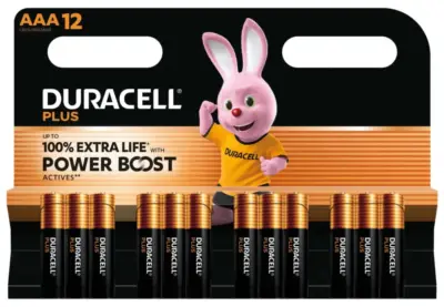 Confezione 12 pile ministilo ricaricabili AAA alta capacità powerboost
