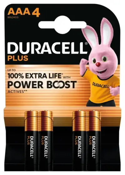 Confezione 4 pile ministilo ricaricabili AAA alta capacità Powerboost