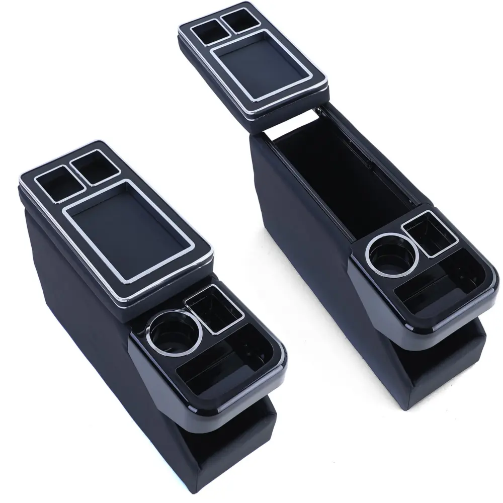 Consolle Centrale con Ablagen e Staufach Nera Lucida per Volkswagen Bus T5 T6