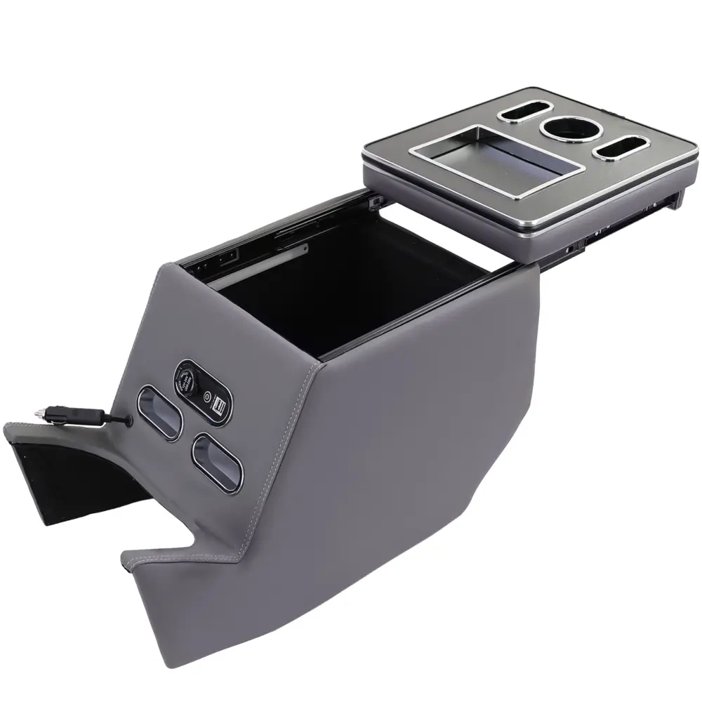 Consolle Centrale con Armrest e Box di Stoccaggio Grigia per Mercedes Classe V