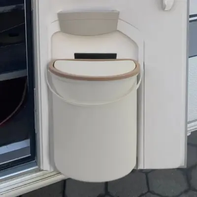 Contenitore Rifiuti con Coperchio Universale per Camper Barche Caravan