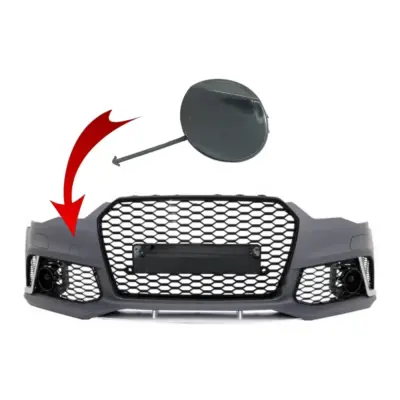 Copertura Gancio Traino Paraurti Anteriore per Audi A6 C7 4G Facelift 2011-2018