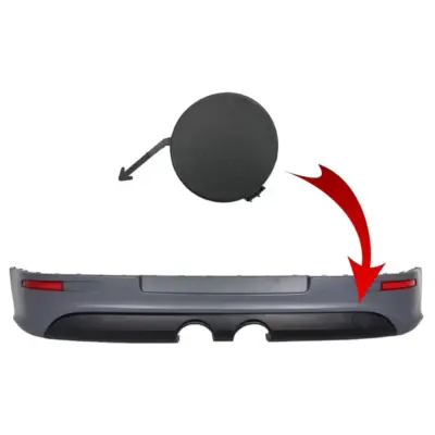 Copertura Gancio Traino Paraurti Posteriore per Volkswagen Golf 5 V 2003-2007