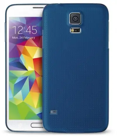 Copertura sottile rigida protezione smartphone blu accessorio cellulare auto