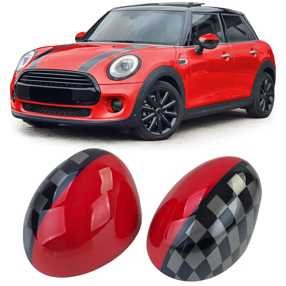 Copertura Specchietti Performance Rosso Nero per Mini F54 F55 F56 F57 2013-2018