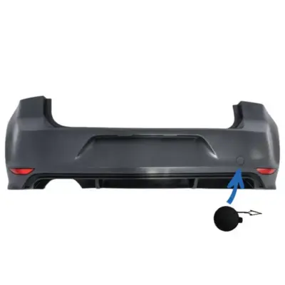Copertura Traino Paraurti Posteriore per Volkswagen Golf 7 2013-2017 Rline