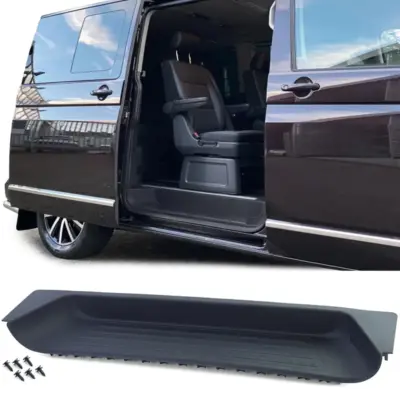 Copertura Trittstufe Trittschale Porta Scorrevole Nero per Volkswagen Bus T5 T6