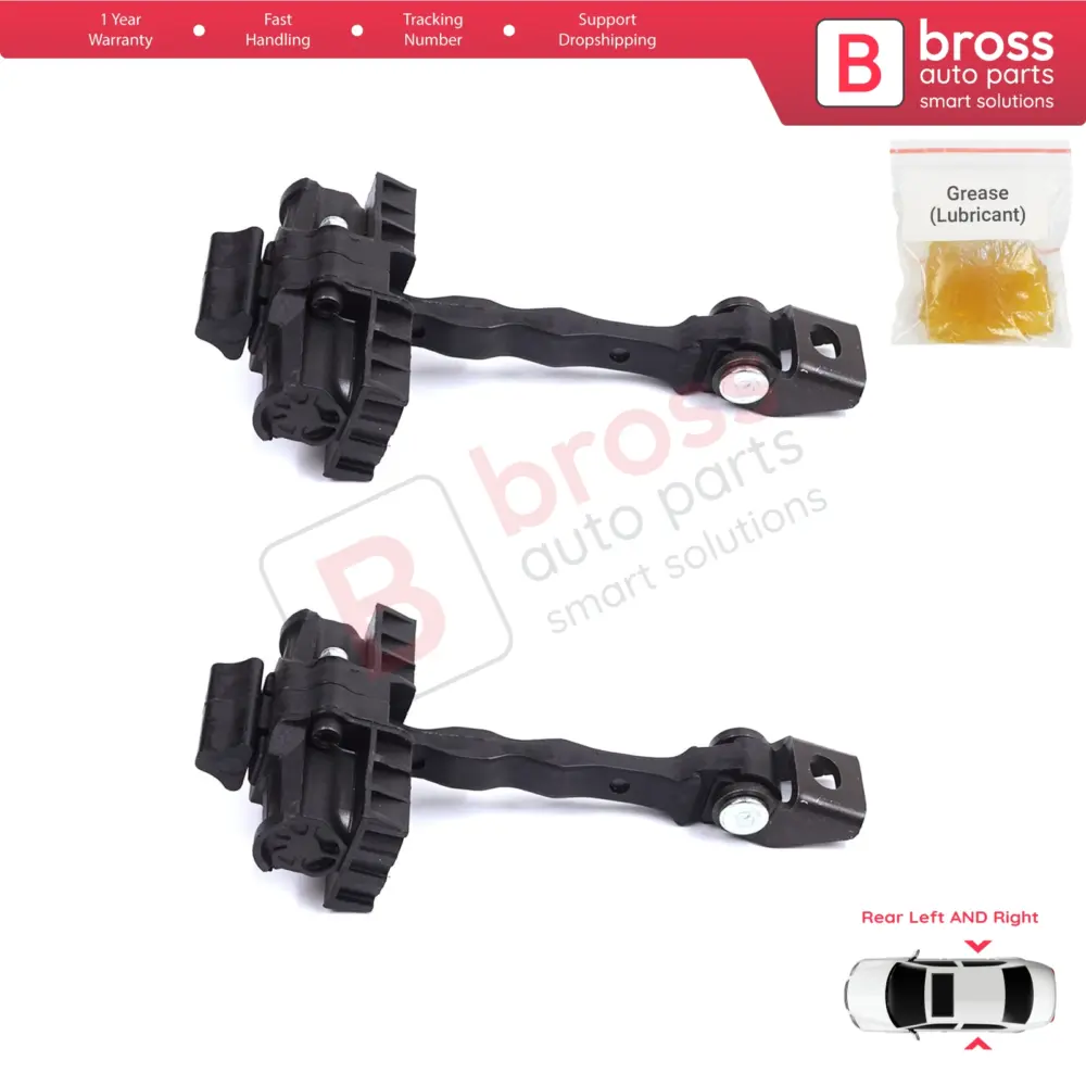 Coppia Cinghie Fermaporta Posteriori per Skoda Fabia MK2 5J 2006-2014