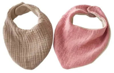 Coppia coprimanopole in tessuto bandana tortora e rosa scuro