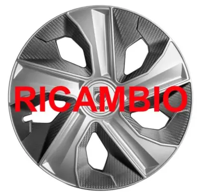 Copricerchio auto 15 pollici argento antracite effetto carbonio